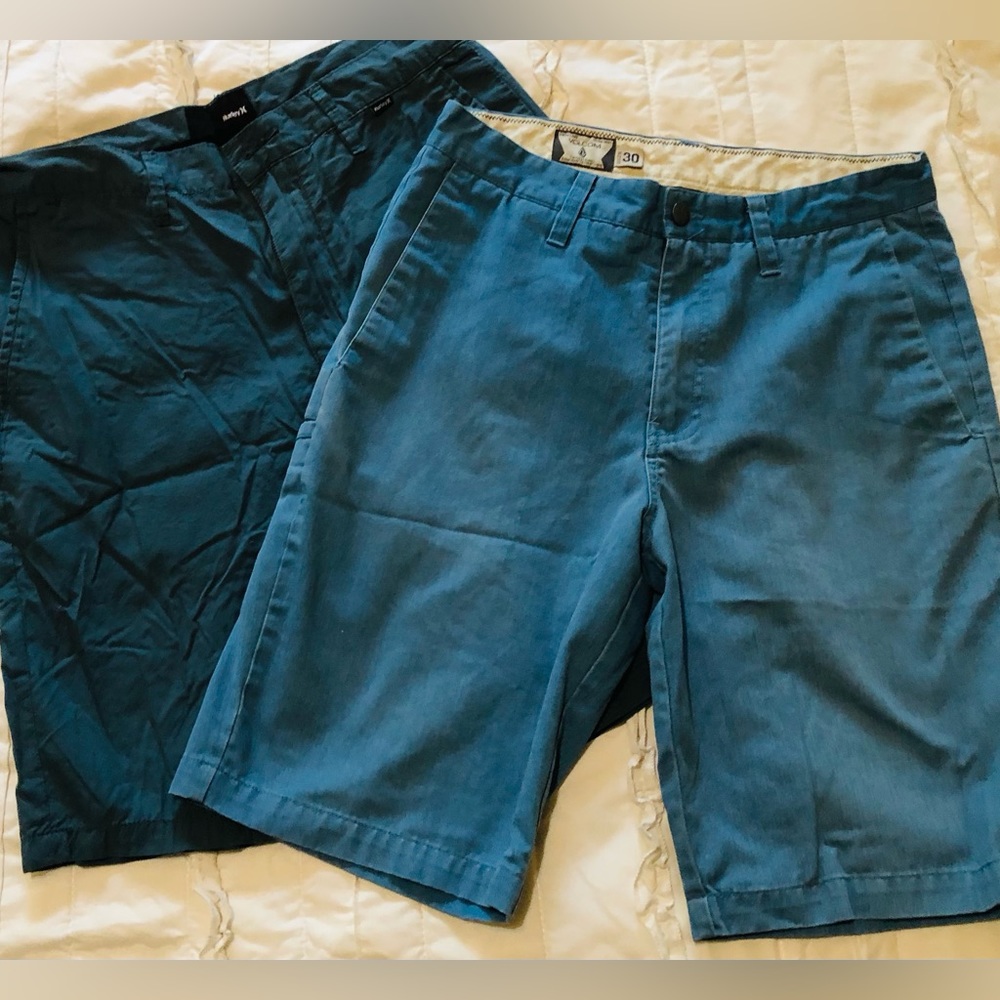 VOLCOM HURLEY chino shorts LOT of 2 2PCS